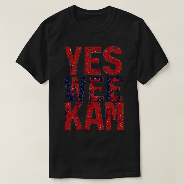 Ja, vi Kam Kamala Hariss Democratic Party 1 T Shirt (Design framsida)