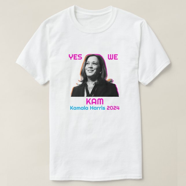 Ja, vi Kam Kamala Harris 2024 T Shirt (Design framsida)