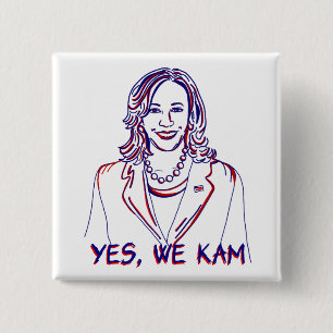Ja, vi Kam! Kamala Harris 2024 Val Knapp