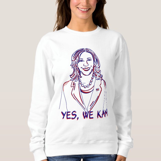 Ja, vi Kam! Kamala Harris 2024 Val T Shirt (Framsida)