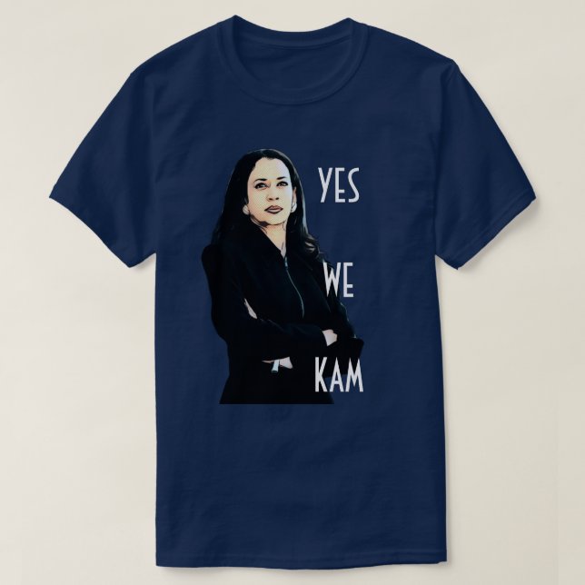 Ja, vi Kam Kamala Harris T-Shirt (Design framsida)
