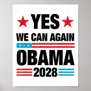 Ja, vi kan återigen Barack Obama 2028, tredje mand Poster