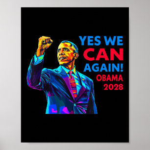 Ja, vi kan återigen Obama 2028 Politiska Kampanj Poster