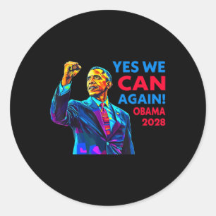 Ja, vi kan återigen Obama 2028 Politiska Kampanj Runt Klistermärke