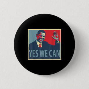 Ja, vi kan Barack Obama president Knapp