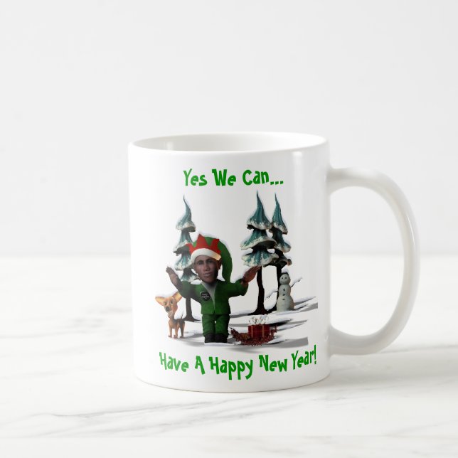 Ja, vi kan ha ett nytt år i Lycklig... Kaffemugg (Höger)