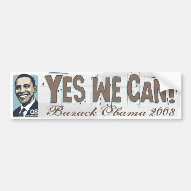 Ja Vi Kan! Obama Bildtext  Bildekal (Framsidan)