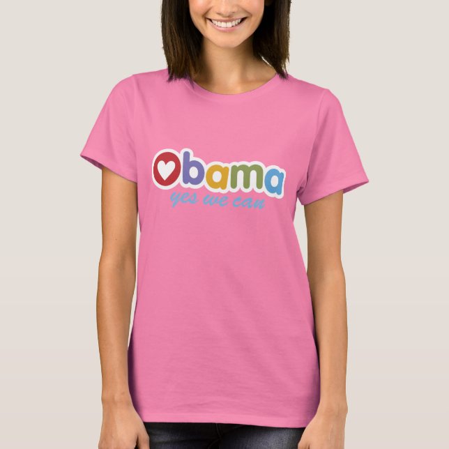 Ja, vi kan Obama T-shirt (Framsida)
