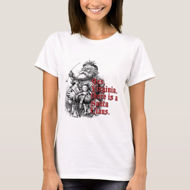 Ja Virginia, finns det jultomten T Shirt (Framsida)