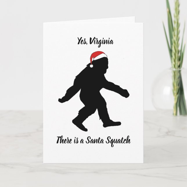 Ja Virginia, Santa Squatch julkort Kort (Framsida)