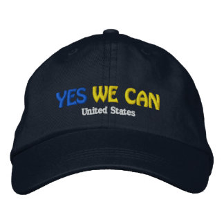 "JA WE CAN" "United Stater Mörk Embroidery Cap" Broderad Keps