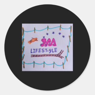 Jaa Lifestyle Company Logotyp Panting Runt Klistermärke