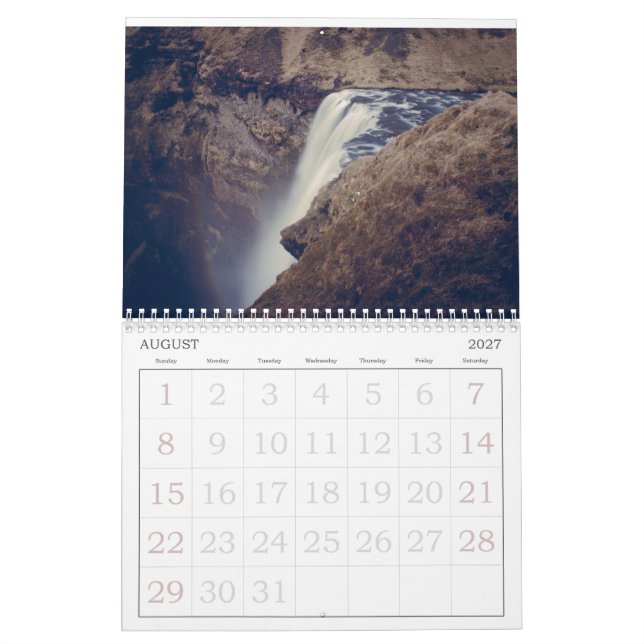 Jaarkalender IJsland Kalender (Aug 2027)