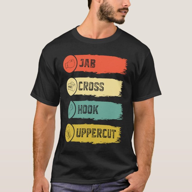 Jab Cross Hook Uppercut  1 T Shirt (Framsida)