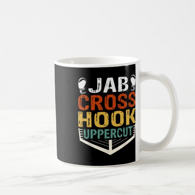 Jab Cross Hook Uppercut Boxare Träning Män Kvinnor Kaffemugg (Höger)