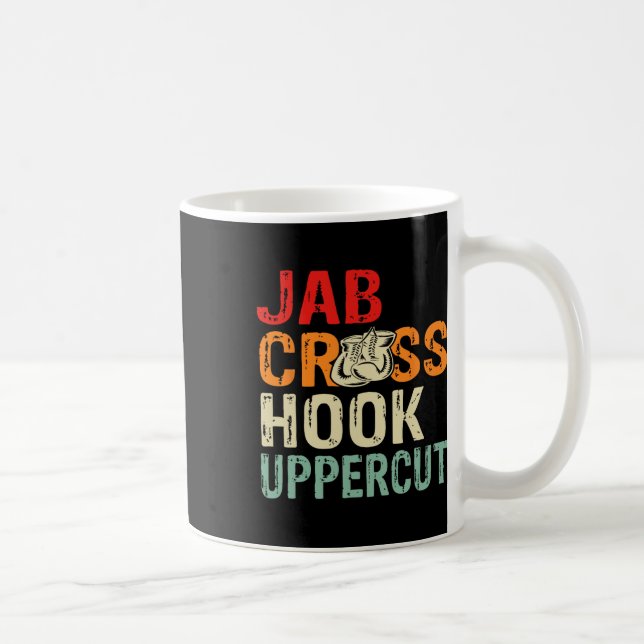 Jab Cross Hook Uppercut Boxare Träning Män Kvinnor Kaffemugg (Höger)