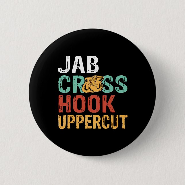 Jab Cross Hook Uppercut Boxare Träning Män Kvinnor Knapp (Framsida)