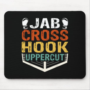 Jab Cross Hook Uppercut Boxare Träning Män Kvinnor Musmatta