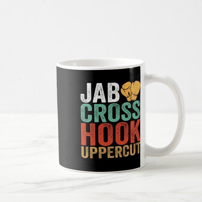 Jab Cross Hook Uppercut Boxare Träning Rolig Kickb Kaffemugg (Höger)