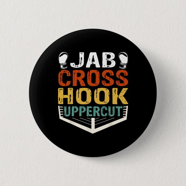Jab Cross Hook Uppercut Boxer Träning Män Kvinnor  Knapp (Framsida)