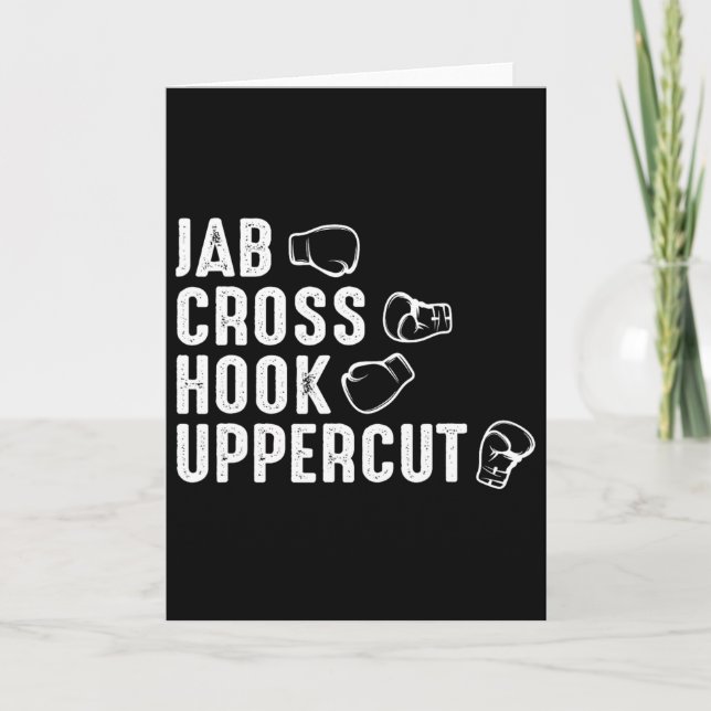 Jab Cross Hook Uppercut Boxningshandskor Boxare  Kort (Framsida)