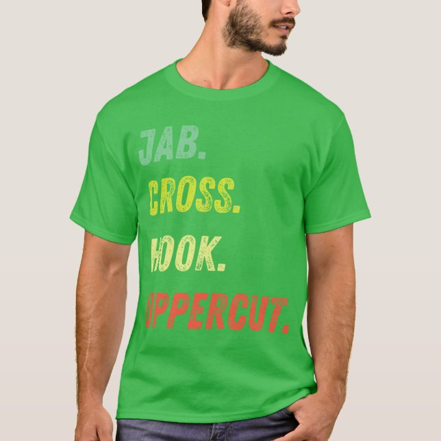 Jab Cross Hook Uppercut Unisex retro T Shirt (Framsida)