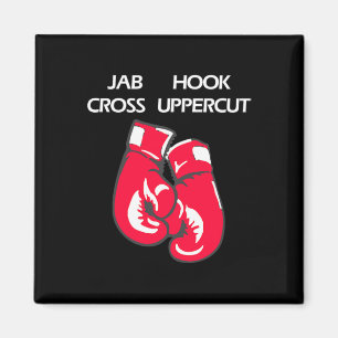 Jab Hook Cross Uppercut Kampsport Boxning Magnet
