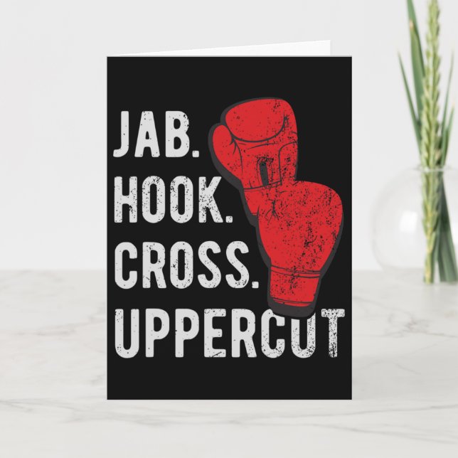 Jab, Hook, Cross, Uppercut - Kickboxning Och Boxni Kort (Framsida)
