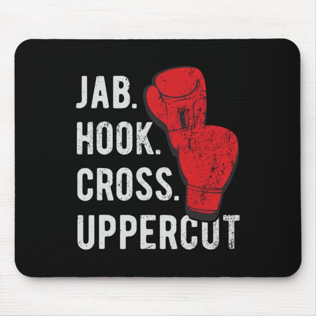 Jab, Hook, Cross, Uppercut - Kickboxning Och Boxni Musmatta (Framsidan)