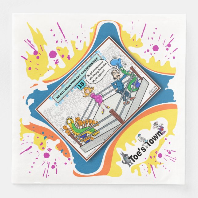 Jab Jab Uppercut | Encouragement Dinner Napkin Pappersservett (Framsida)