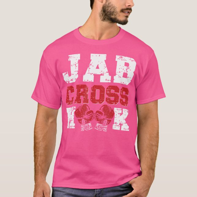 Jab Kor Krok Kickboxing Kickboxer T Shirt (Framsida)