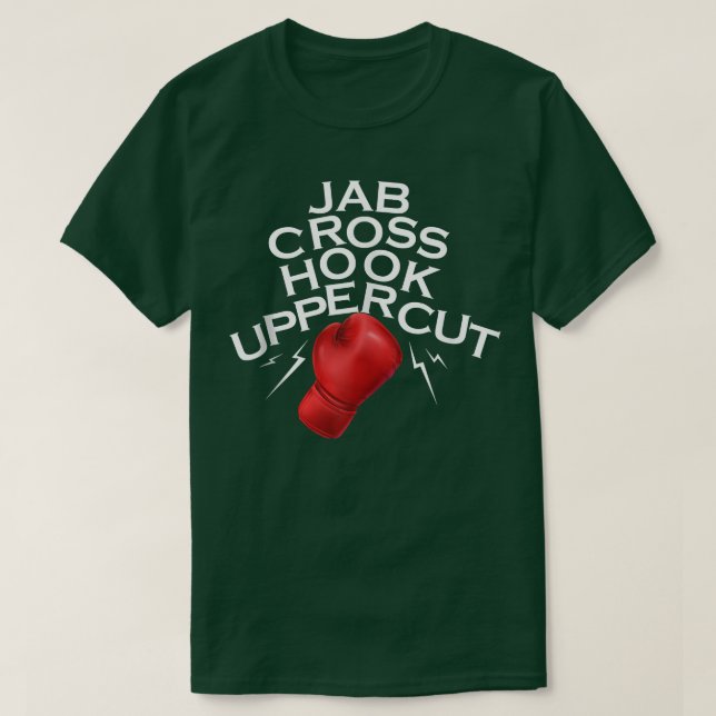 Jab Kor Krok Uppercut Boer Funny Boing Training T Shirt (Design framsida)