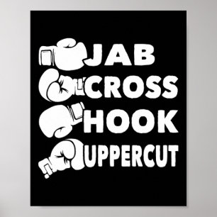 Jab Kor Krok Uppercut - Boxing Älskare Gym Boxer K Poster