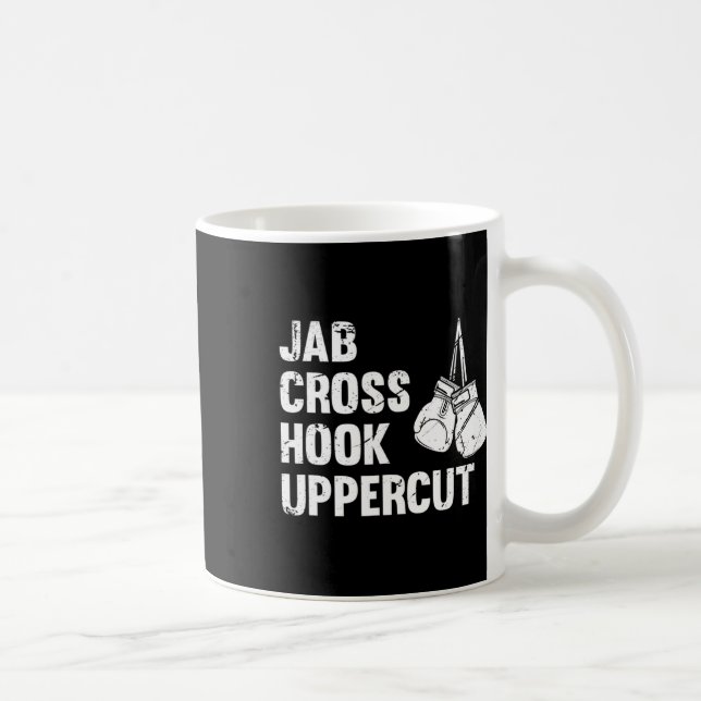 Jab Kor Krok Uppercut Boxing Fighting Technique Kaffemugg (Höger)