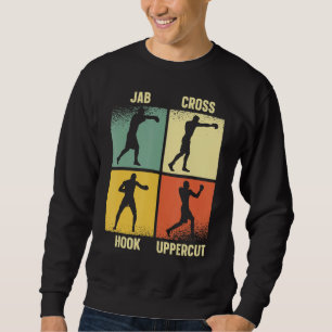 Jab Kor Krok Uppercut Boxing Glove Boxer Lång Ärmad Tröja