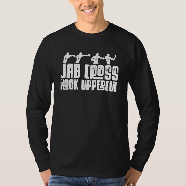 Jab Kor Krok Uppercut Boxing Glove Boxer T Shirt (Framsida)