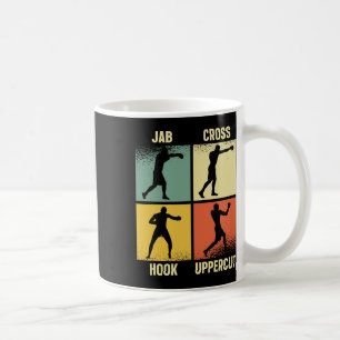 Jab Kor Krok Uppercut - Boxing Moves Graphic Gri Kaffemugg