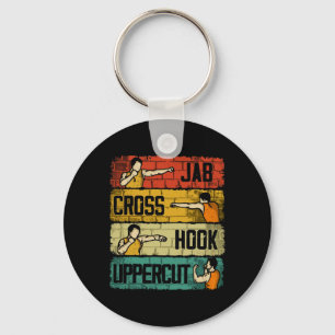 Jab Kor Krok Uppercut Boxing Nyckelring