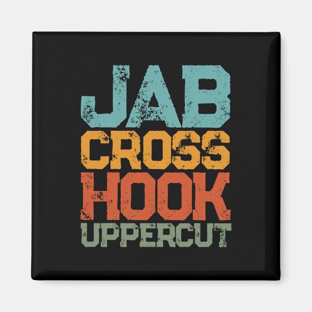 Jab Kor Krok Uppercut Women and Manar Shirt Funny Magnet (Framsidan)