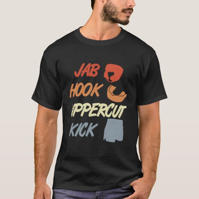 Jab Krok Uppercut Kick Mial T Shirt (Framsida)