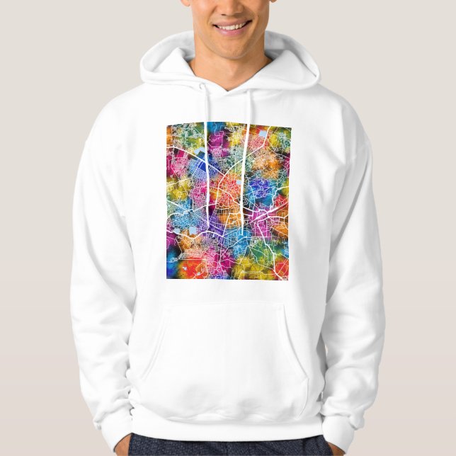 Jabalpur Madhya Pradesh stadsplan Hoodie (Framsida)