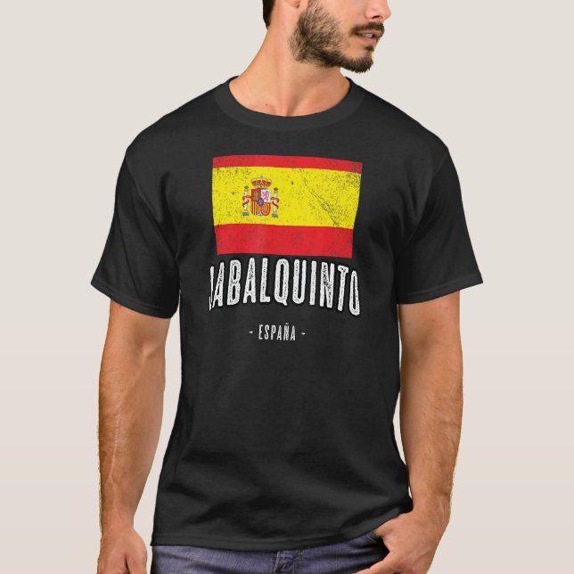 Jabalquinto Spain Es Flagga City Bandera Ropa T Shirt (Framsida)
