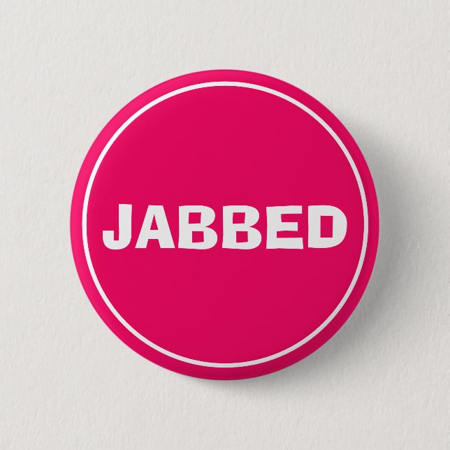 Jabbed Button (Shock rosa) Knapp (Framsida)