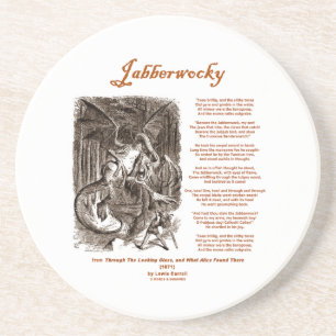 Jabberwocky dikt av Lewis Carroll (den svart Underlägg Sandsten