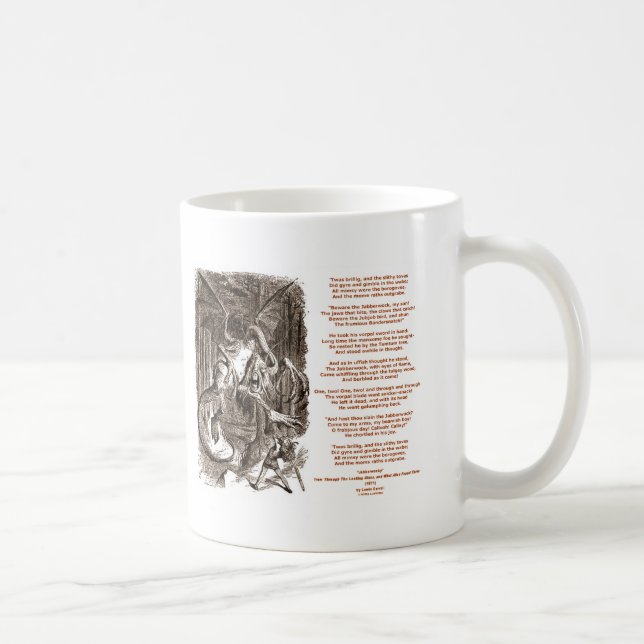 Jabberwocky dikt av Lewis Carroll Kaffemugg (Höger)