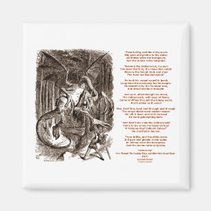 Jabberwocky dikt av Lewis Carroll Magnet
