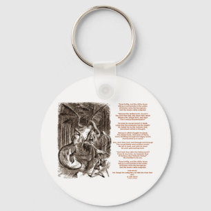 Jabberwocky dikt av Lewis Carroll Nyckelring