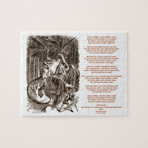 Jabberwocky dikt av Lewis Carroll Pussel