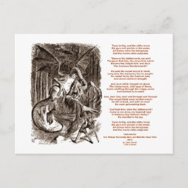 Jabberwocky Dikt av Lewis Carroll Vykort