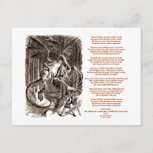 Jabberwocky Dikt av Lewis Carroll Vykort